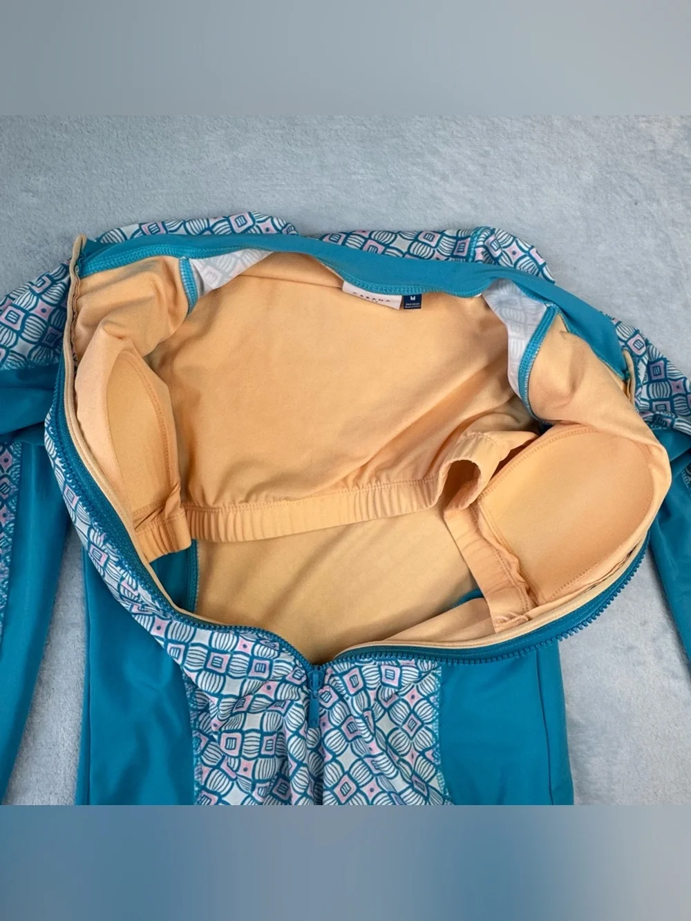 Cabana Life Preppy Geo One Piece Unisuit Long Sleeve Size M